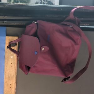 Longchamp purple backpack
